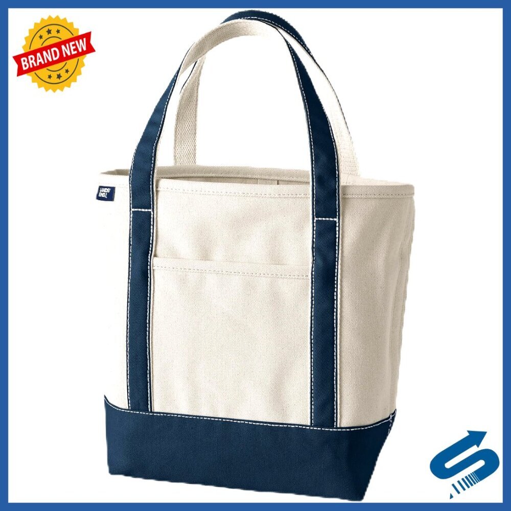 Canvas Tote Bag Durable Classic Spacious Water Repellent Base Multiple Pockets